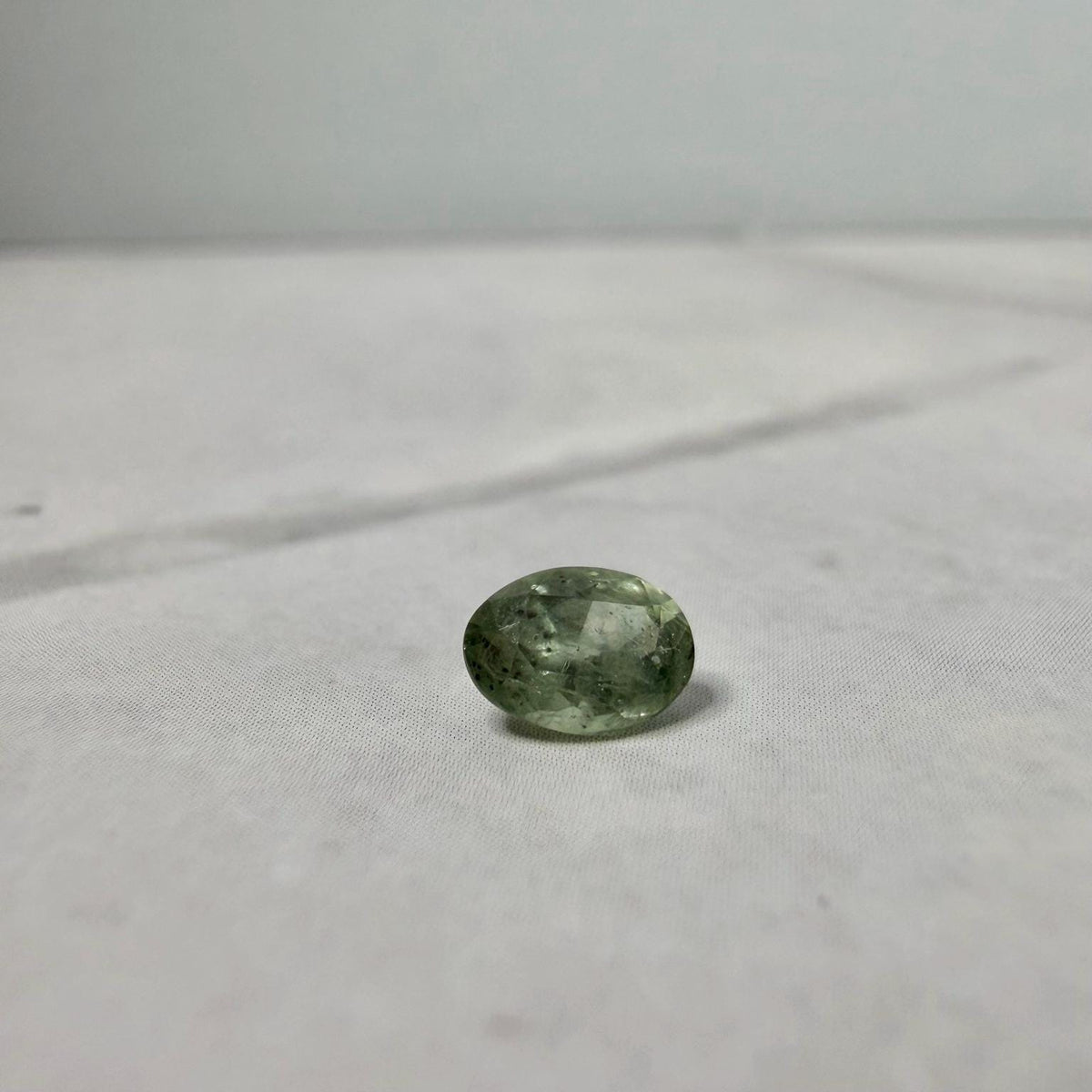 0.55 Ct Heated Montana Sapphire – Sage Green Oval Sapphire – Natural Included Montana Gemstone – Loose USA Sapphire