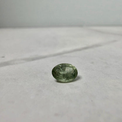 0.55 Ct Heated Montana Sapphire – Sage Green Oval Sapphire – Natural Included Montana Gemstone – Loose USA Sapphire