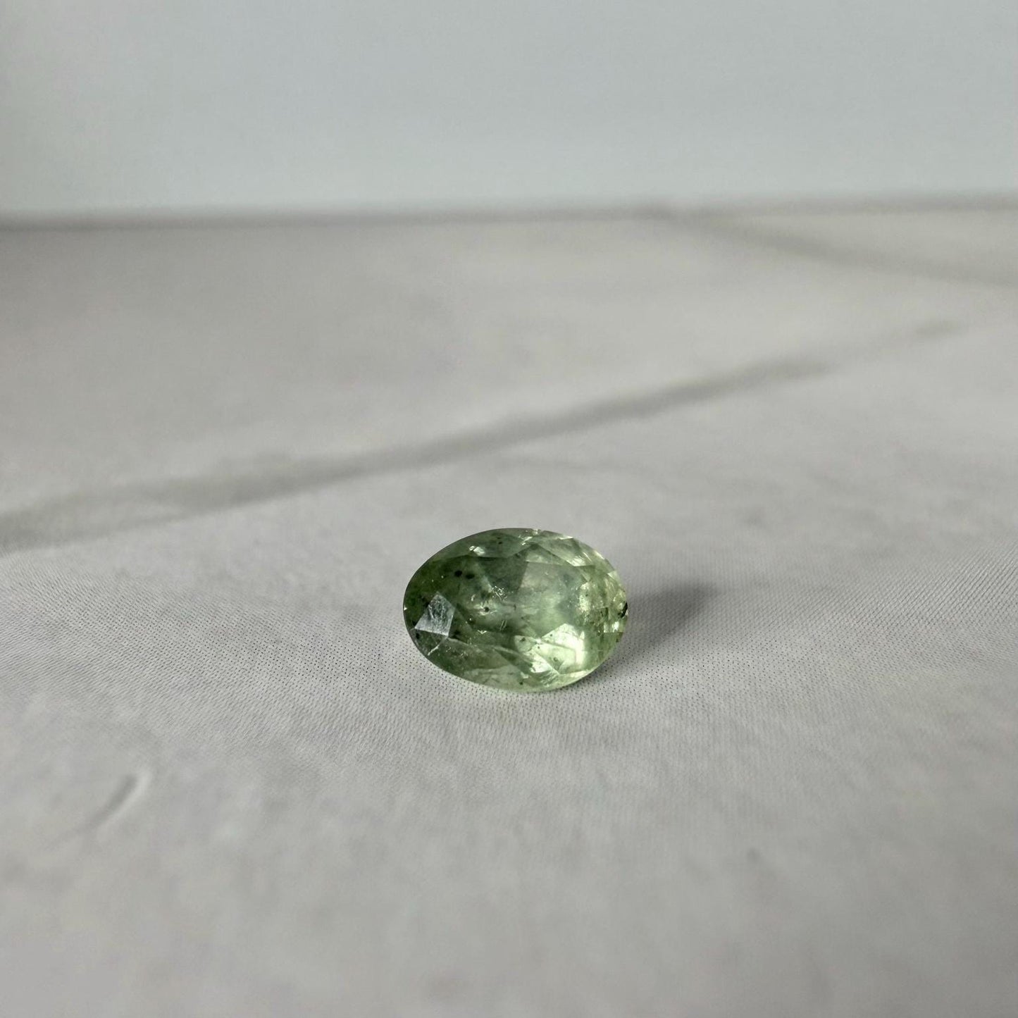 0.55 Ct Heated Montana Sapphire – Sage Green Oval Sapphire – Natural Included Montana Gemstone – Loose USA Sapphire