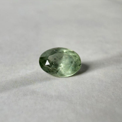 0.55 Ct Heated Montana Sapphire – Sage Green Oval Sapphire – Natural Included Montana Gemstone – Loose USA Sapphire