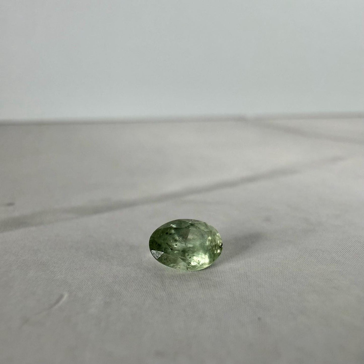 0.55 Ct Heated Montana Sapphire – Sage Green Oval Sapphire – Natural Included Montana Gemstone – Loose USA Sapphire