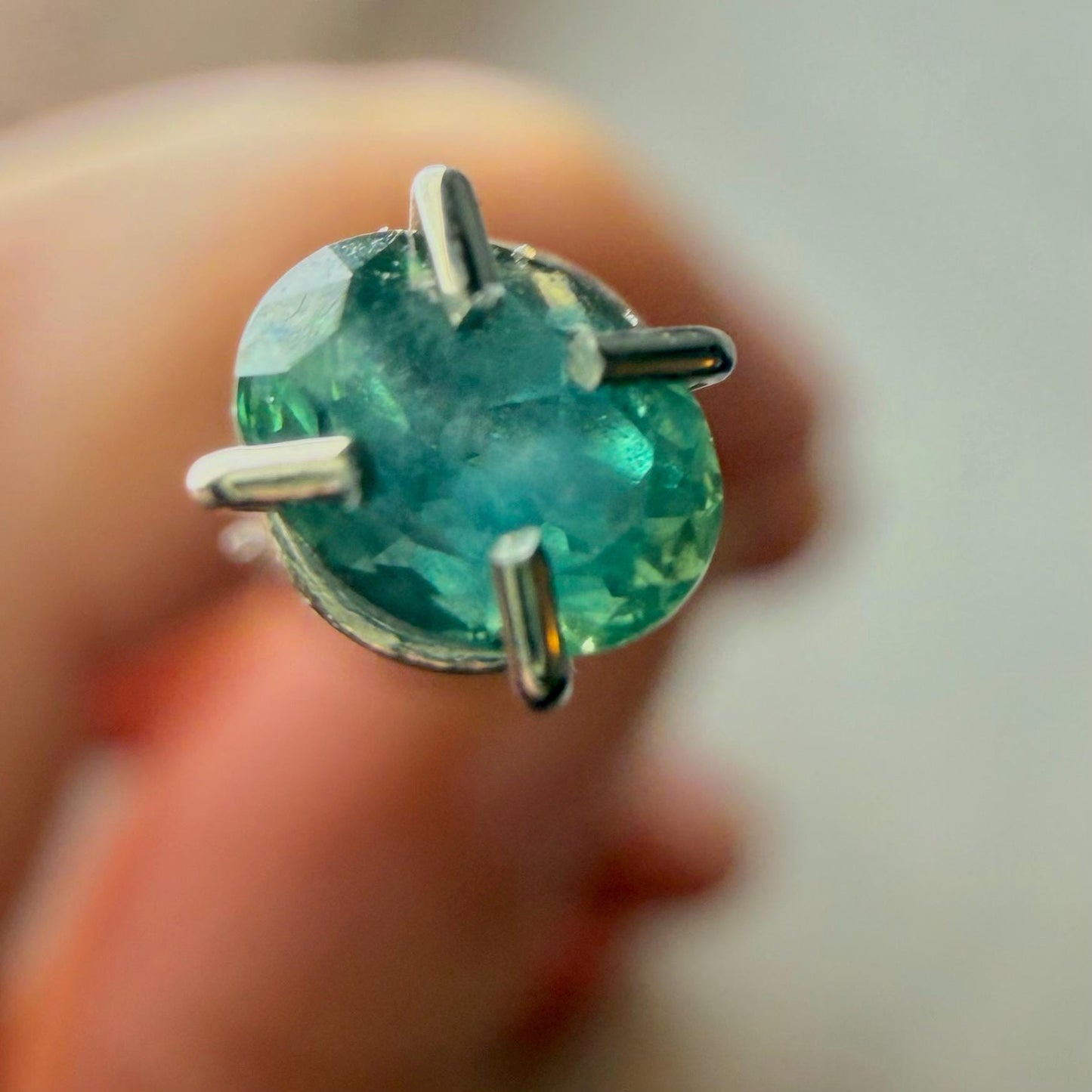 0.40 Ct Montana Sapphire – Vivid Teal Blue Green Sapphire – Natural Round Montana Gemstone – Loose USA Sapphire