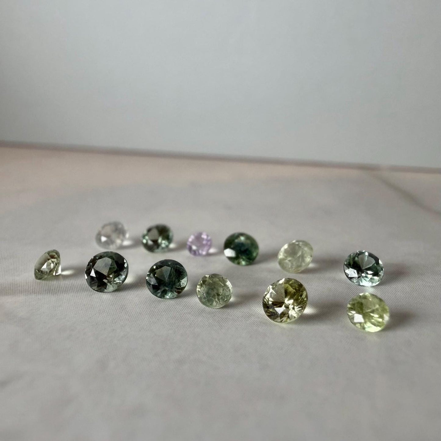 1.70 TCW Montana Sapphire Parcel – 12 Faceted Natural Sapphires – Teal Green Yellow Lavender