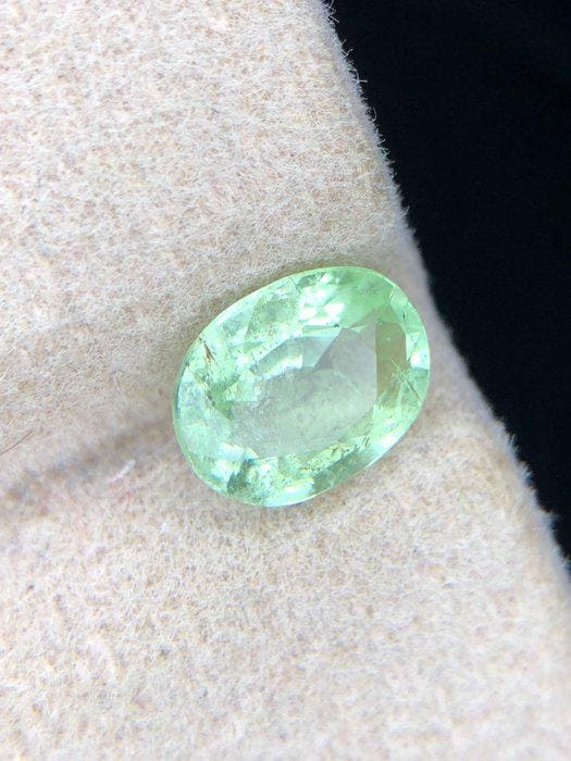 0.95 Ct Certified Oval Paraiba Tourmaline | Natural Yellowish Green Elbaite | Certified Gem
