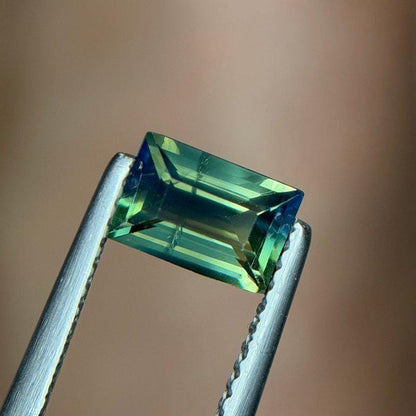 1.02 Ct Blue Green Sapphire | Certified Natural Sapphire | Teal Sapphire Rectangular Step Cut | Loose Gemstone