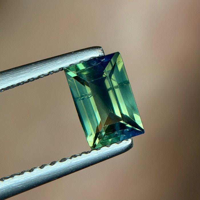 1.02 Ct Blue Green Sapphire | Certified Natural Sapphire | Teal Sapphire Rectangular Step Cut | Loose Gemstone