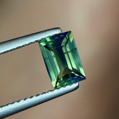 1.02 Ct Blue Green Sapphire | Certified Natural Sapphire | Teal Sapphire Rectangular Step Cut | Loose Gemstone