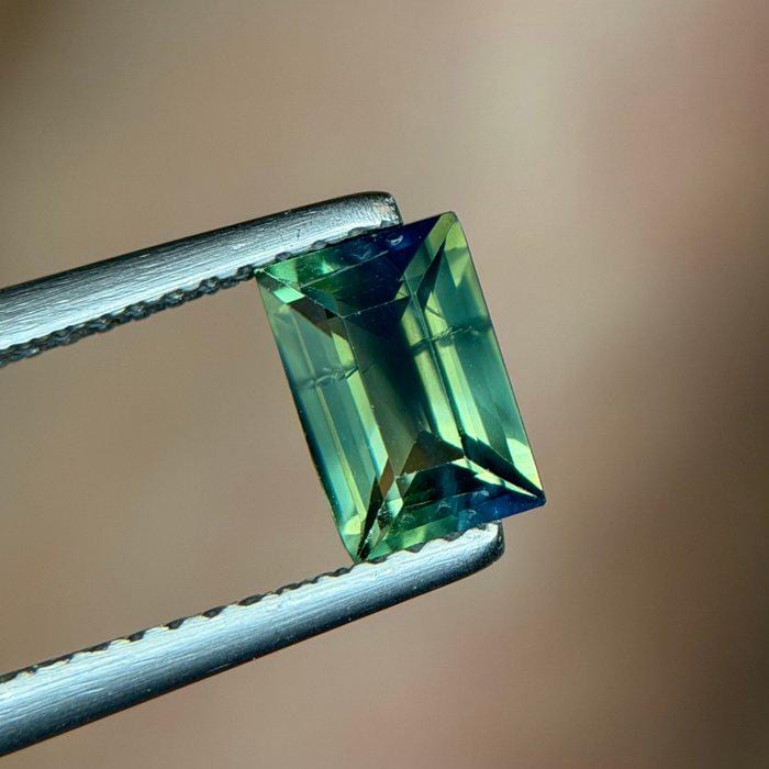1.02 Ct Blue Green Sapphire | Certified Natural Sapphire | Teal Sapphire Rectangular Step Cut | Loose Gemstone