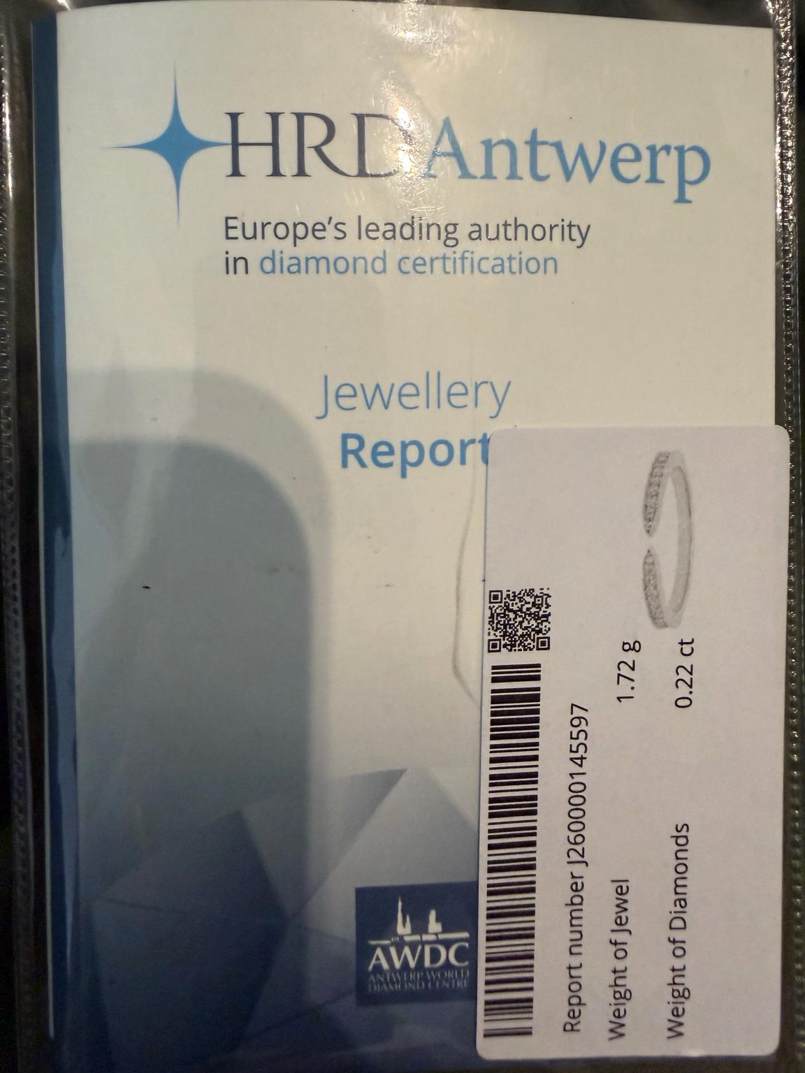 Certified Natural Diamond Chevron Ring, 0.22 CTW F-G SI Diamonds, Gold Plated Sterling Silver V Wedding Band, HRD Antwerp