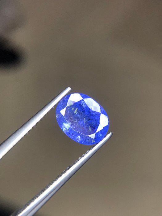2.57 Ct Certified Tanzanite – Vivid Violet Blue Oval Natural Tanzanite – ICA GemLab – Loose Gemstone