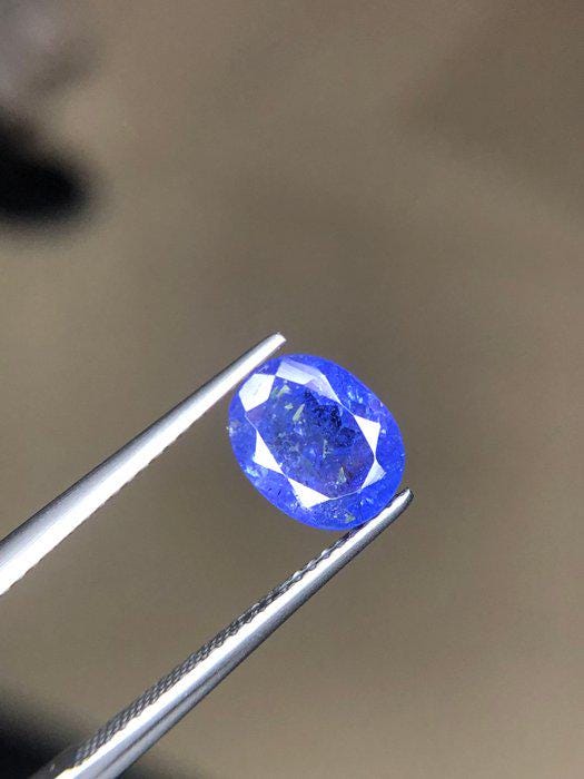 2.57 Ct Certified Tanzanite – Vivid Violet Blue Oval Natural Tanzanite – ICA GemLab – Loose Gemstone