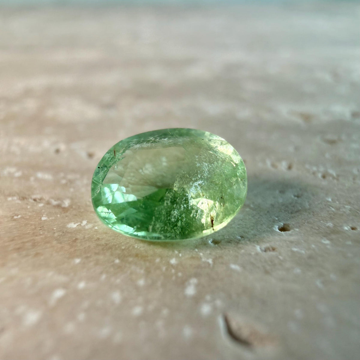 0.95 Ct Certified Oval Paraiba Tourmaline | Natural Yellowish Green Elbaite | Certified Gem