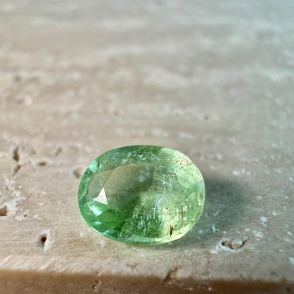 0.95 Ct Certified Oval Paraiba Tourmaline | Natural Yellowish Green Elbaite | Certified Gem