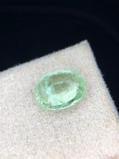 0.95 Ct Certified Oval Paraiba Tourmaline | Natural Yellowish Green Elbaite | Certified Gem
