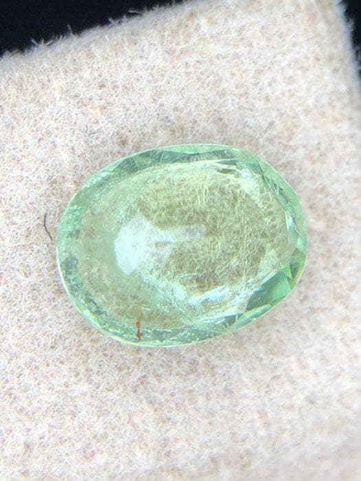 0.95 Ct Certified Oval Paraiba Tourmaline | Natural Yellowish Green Elbaite | Certified Gem