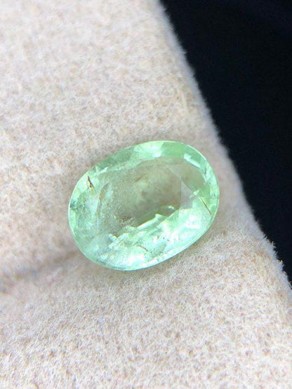 0.95 Ct Certified Oval Paraiba Tourmaline | Natural Yellowish Green Elbaite | Certified Gem