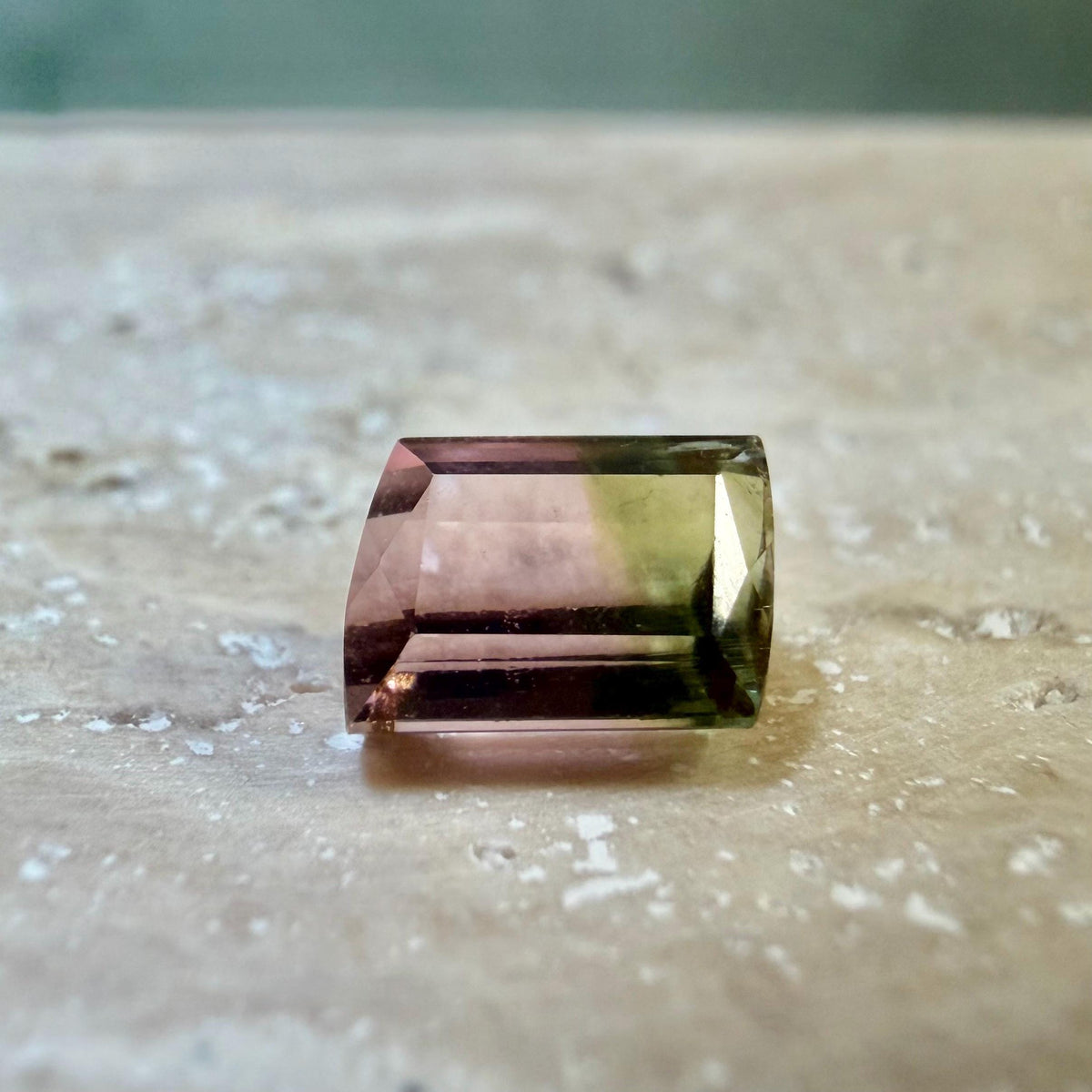 1.30 Ct Bi Color Watermelon Tourmaline | Certified Pink Green Parti Tourmaline | Natural Elbaite Gemstone | Fancy Cut Loose Tourmaline