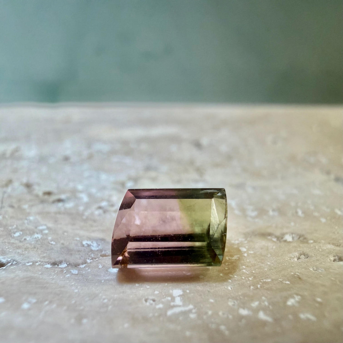 1.30 Ct Bi Color Watermelon Tourmaline | Certified Pink Green Parti Tourmaline | Natural Elbaite Gemstone | Fancy Cut Loose Tourmaline