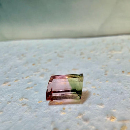 1.30 Ct Bi Color Watermelon Tourmaline | Certified Pink Green Parti Tourmaline | Natural Elbaite Gemstone | Fancy Cut Loose Tourmaline