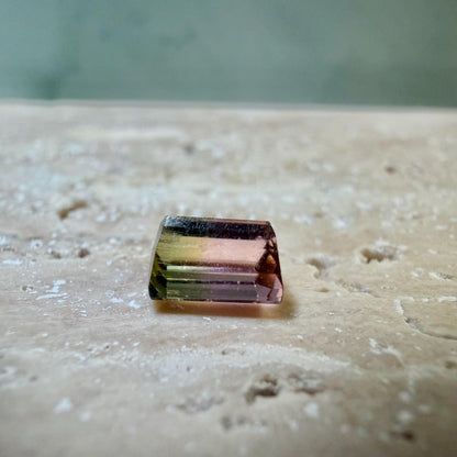 1.30 Ct Bi Color Watermelon Tourmaline | Certified Pink Green Parti Tourmaline | Natural Elbaite Gemstone | Fancy Cut Loose Tourmaline