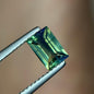 1.02 Ct Blue Green Sapphire | Certified Natural Sapphire | Teal Sapphire Rectangular Step Cut | Loose Gemstone