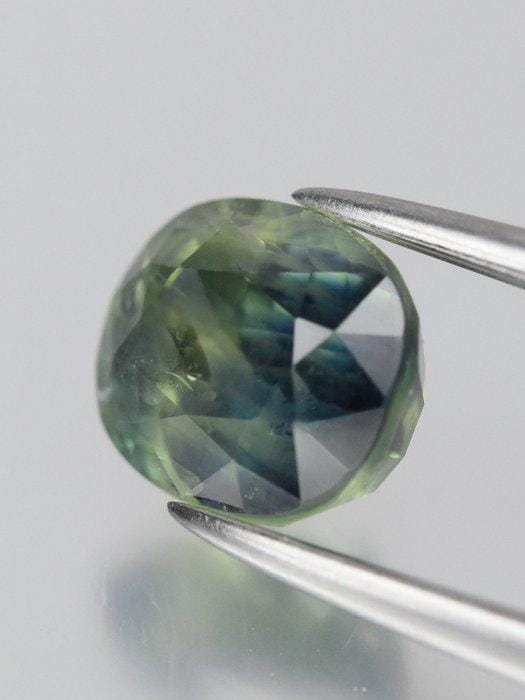 1.55 Ct Parti Sapphire | Blue Green Yellow Sapphire | Certified Natural Sapphire | Oval Loose Gemstone
