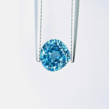 Natural Blue Zircon 4.02 Ct Certified | Vivid Blue Pear Loose Gemstone | Natural Zircon | December Birthstone