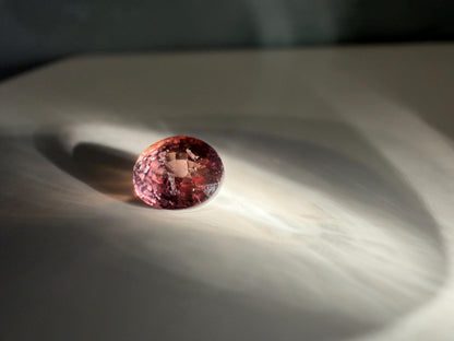 1.00 Ct Natural Color Change Sapphire, Unheated Bi Color Sapphire, Certified Pink Blue Sapphire, Oval Loose Gemstone