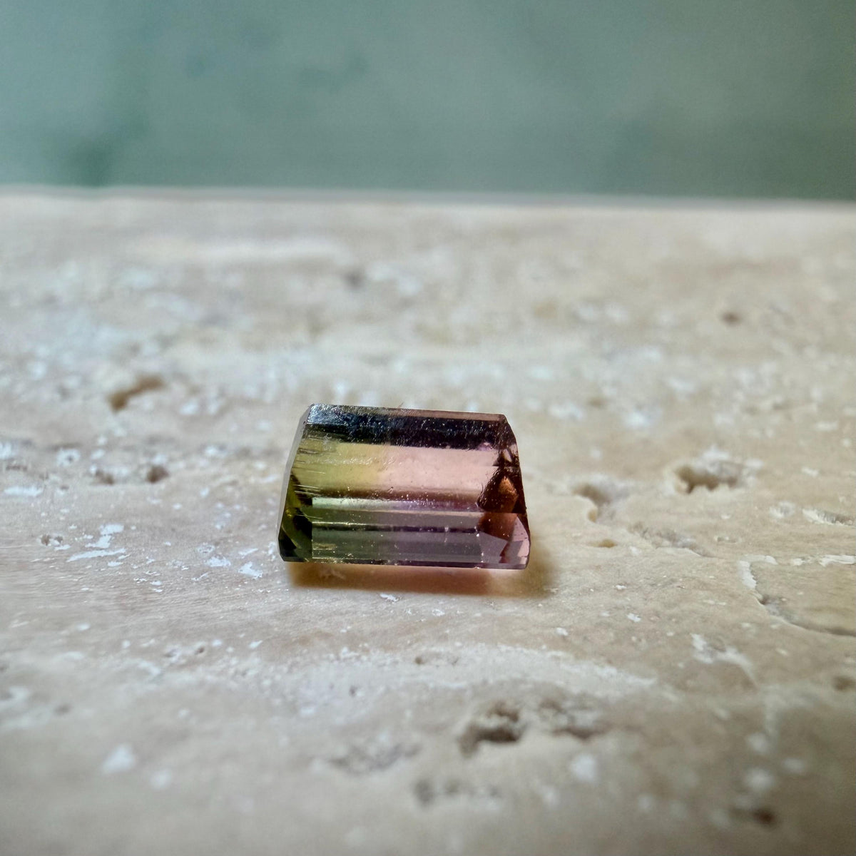 1.30 Ct Bi Color Watermelon Tourmaline | Certified Pink Green Parti Tourmaline | Natural Elbaite Gemstone | Fancy Cut Loose Tourmaline