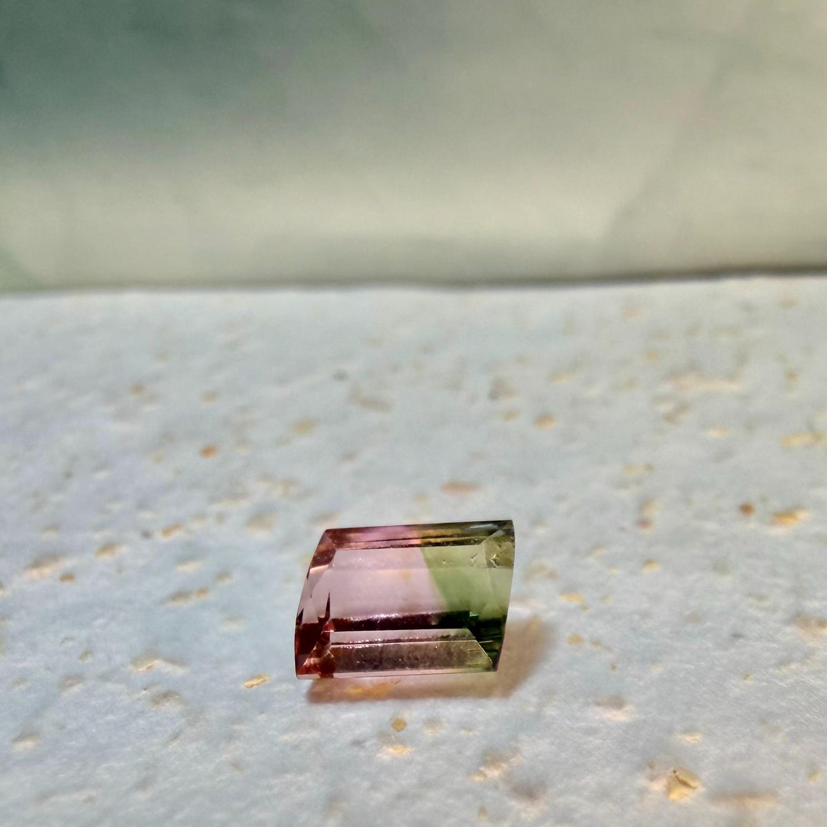1.30 Ct Bi Color Watermelon Tourmaline | Certified Pink Green Parti Tourmaline | Natural Elbaite Gemstone | Fancy Cut Loose Tourmaline