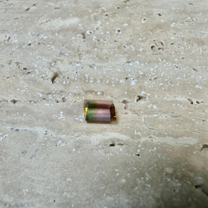 1.30 Ct Bi Color Watermelon Tourmaline | Certified Pink Green Parti Tourmaline | Natural Elbaite Gemstone | Fancy Cut Loose Tourmaline
