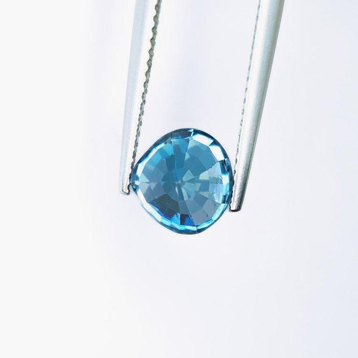 Natural Blue Zircon 4.02 Ct Certified | Vivid Blue Pear Loose Gemstone | Natural Zircon | December Birthstone