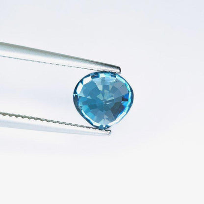 Natural Blue Zircon 4.02 Ct Certified | Vivid Blue Pear Loose Gemstone | Natural Zircon | December Birthstone