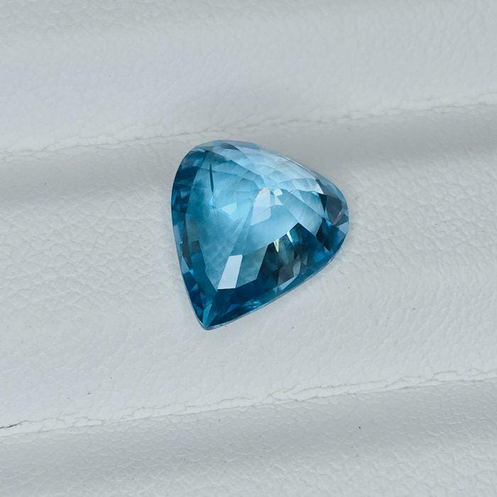 4.02 Ct Natural Blue Zircon, IGI Certified Blue Zircon, Pear Cut Loose Gemstone, Vivid Blue Gemstone, December Birthstone