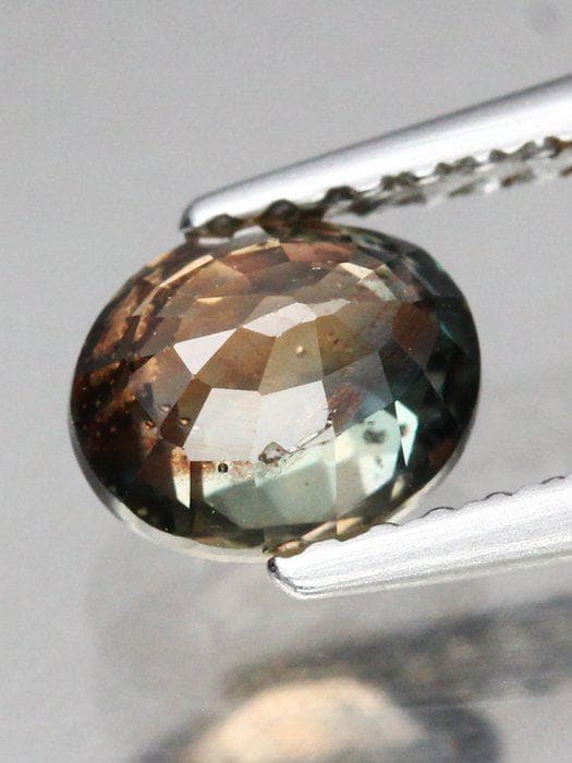 1.00 Ct Natural Color Change Sapphire, Unheated Bi Color Sapphire, Certified Pink Blue Sapphire, Oval Loose Gemstone