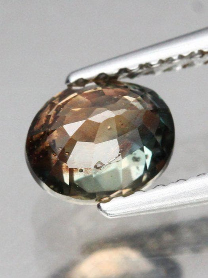 1.00 Ct Natural Color Change Sapphire, Unheated Bi Color Sapphire, Certified Pink Blue Sapphire, Oval Loose Gemstone