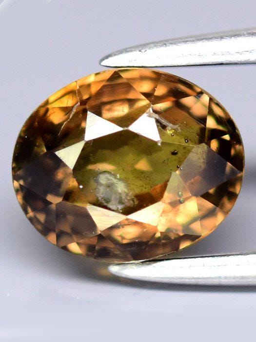 1.00 Ct Natural Color Change Sapphire, Unheated Bi Color Sapphire, Certified Pink Blue Sapphire, Oval Loose Gemstone