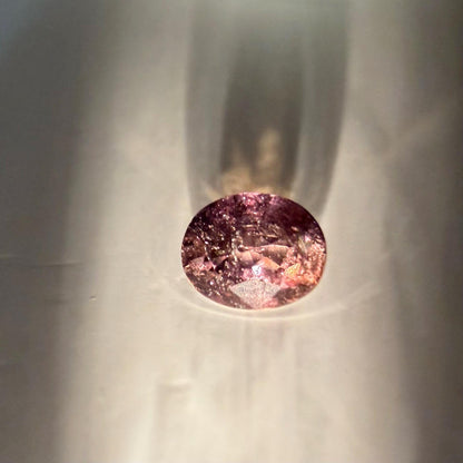 1.15 Ct Natural Color Change Sapphire, Unheated Sapphire, Certified Pink Green Sapphire, Oval Loose Gemstone, Color Changing Sapphire