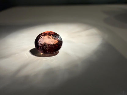 1.00 Ct Natural Color Change Sapphire, Unheated Bi Color Sapphire, Certified Pink Blue Sapphire, Oval Loose Gemstone