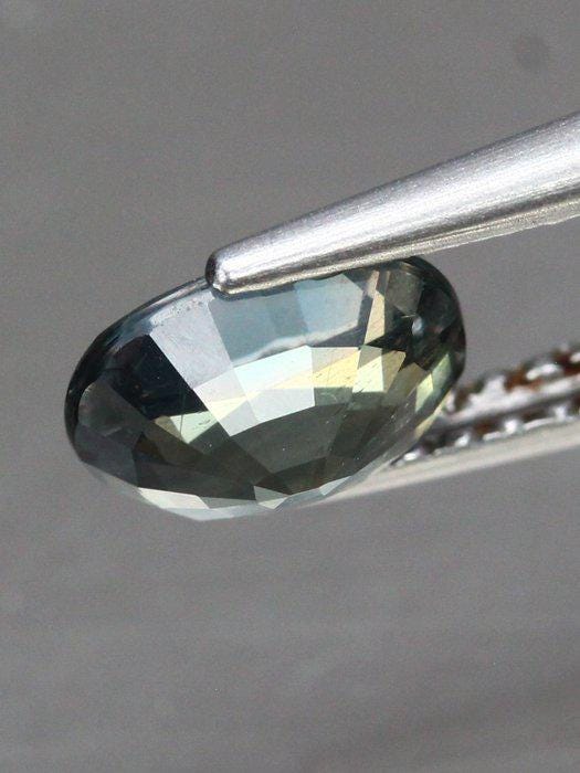 1.10 Ct Natural Parti Color Change Sapphire, Unheated Green Purple Pink Sapphire, Certified Oval Loose Gemstone