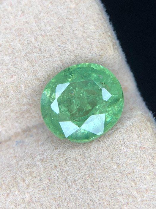 Natural Demantoid Garnet 2.07 Ct Certified | Untreated Green Oval Loose Gemstone | Rare Andradite Garnet