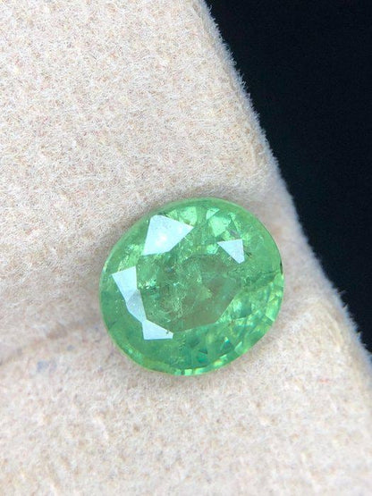 Natural Demantoid Garnet 2.07 Ct Certified | Untreated Green Oval Loose Gemstone | Rare Andradite Garnet